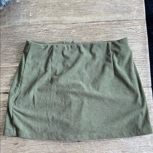 Halara Olive Green Corduroy Skirt